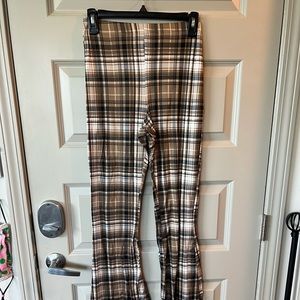 Plaid Flare Pants